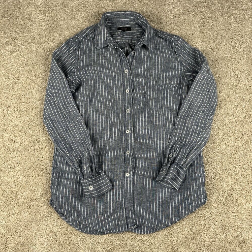 Quince European Linen Shirt Men's Small Summer Long Sleeve Driftwood Button Up